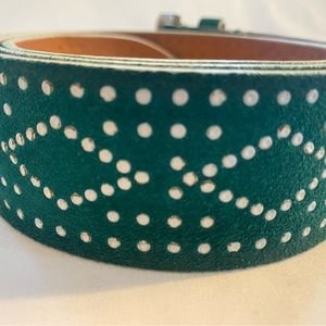 NEW 🇮🇹POST & CO. Suede leather belt made in Italy